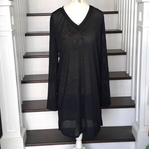 Sheer black Liv Love Swim beach Coverup Cover Up 🐱